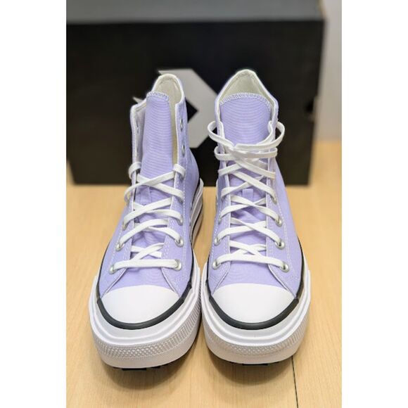 Converse CTAS Lift Double Stack Platform Violet Canvas Unisex High Top Shoes NIB - Picture 5 of 13
